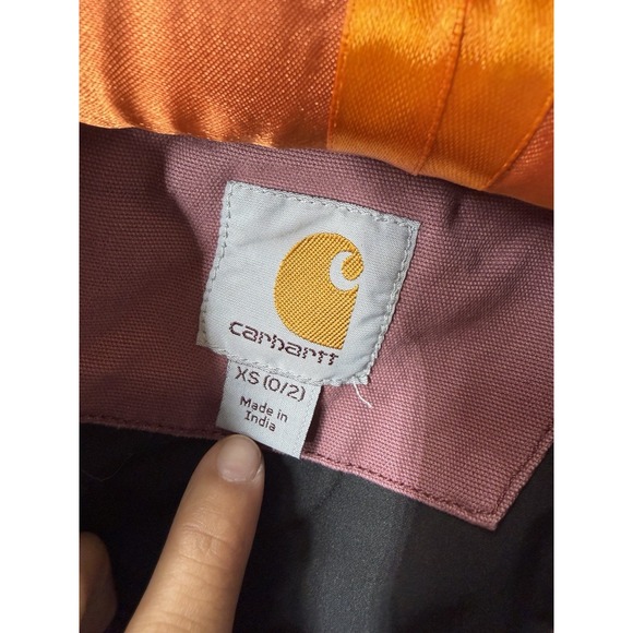 Carhartt Quilted Canvas Vest Women XS Mauve Pink Workwear Utility - Picture 5 of 14